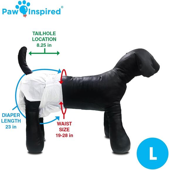 Dog Diapers 20 ct Large Disposable Female Dog Ultra Protection Leak Proof - Picture 4 of 4